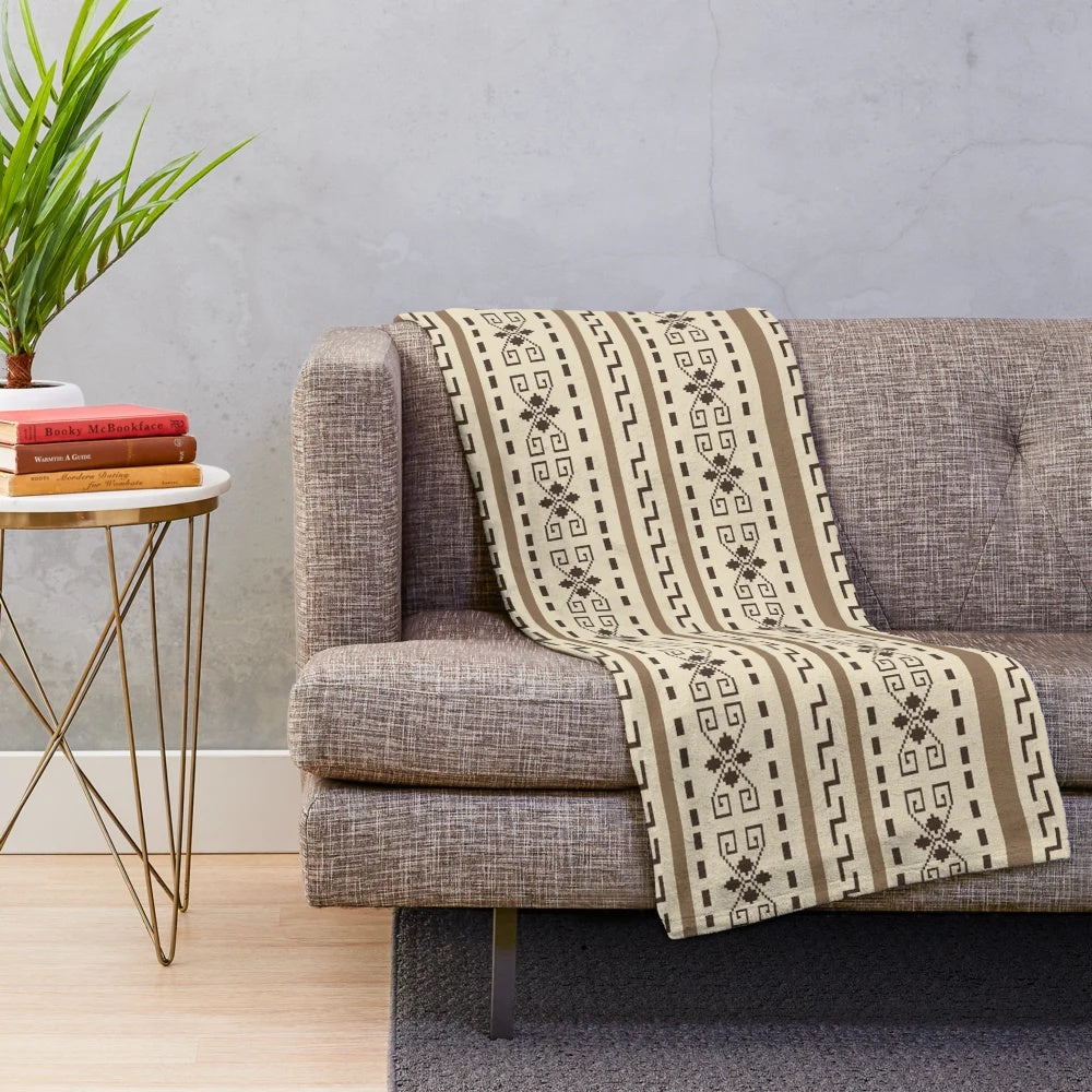 The Big Lebowski Plush Blanket with the Dude's Iconic Cardigan Pattern