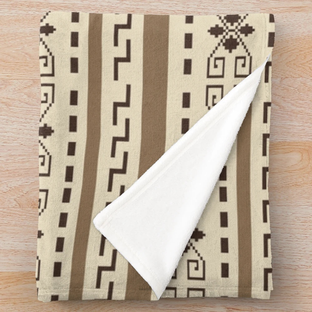 The Big Lebowski Plush Blanket with the Dude's Iconic Cardigan Pattern