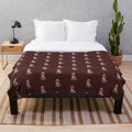 Plush blanket with the Bracco Italiano dog breed design