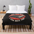 Plush blanket featuring a funny sound guy design for audio music production enthusiasts