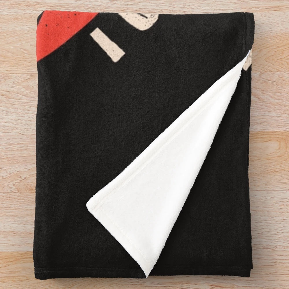 Plush blanket featuring a funny sound guy design for audio music production enthusiasts