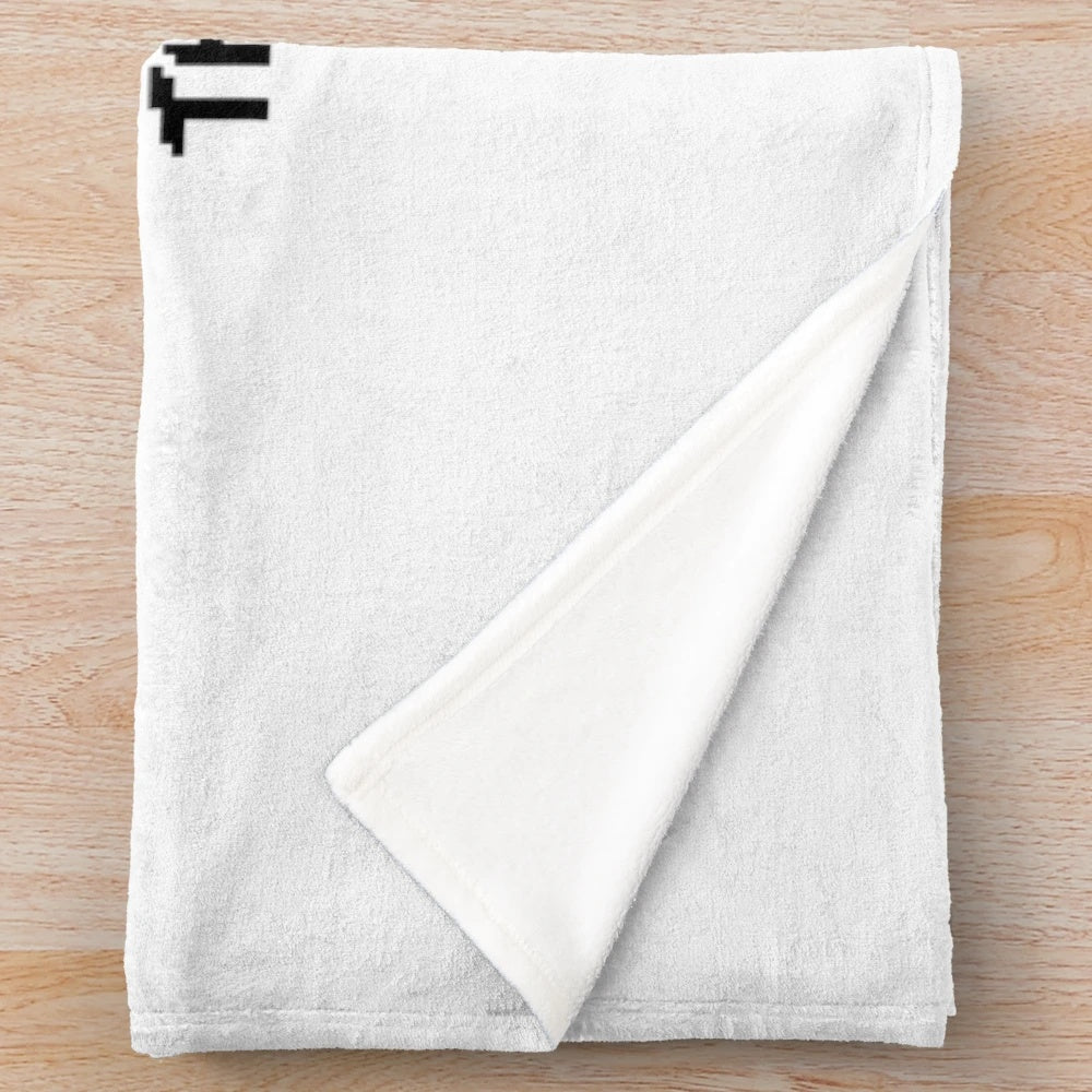 Plush blanket featuring an 8-bit style design with the text "Auditors don't age, they level up!