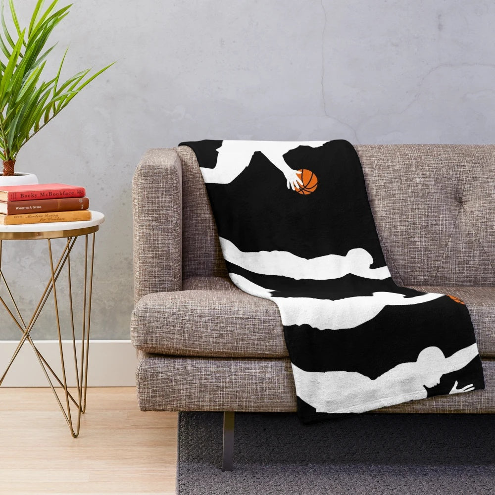 Basketball-themed plush blanket for fans and players