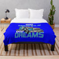 Plush blanket featuring a big rig truck and the text "Occupation Truck Driver Big Rig Trucker Big Wheels Big Dream