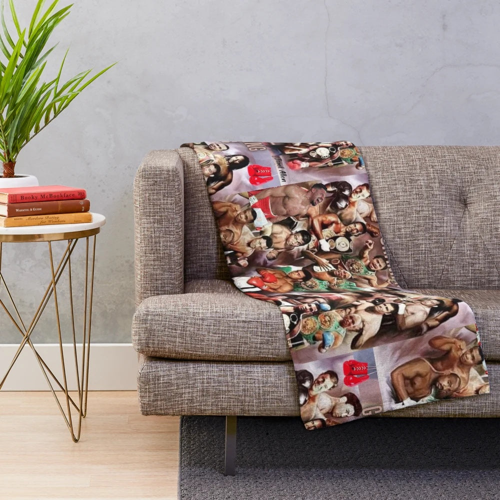 Plush blanket featuring the greatest boxing champions
