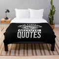 Plush blanket with movie quotes for cinema lovers