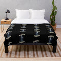 Cozy plush blanket with a dark fiction and horror theme