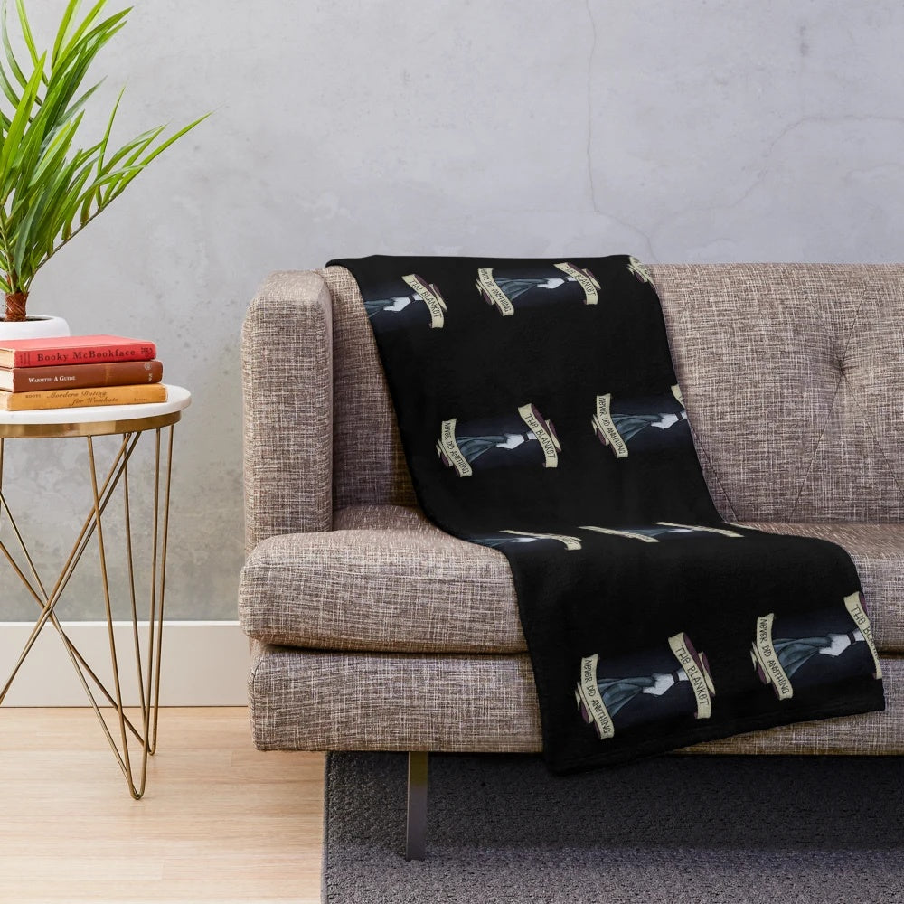 Cozy plush blanket with a dark fiction and horror theme