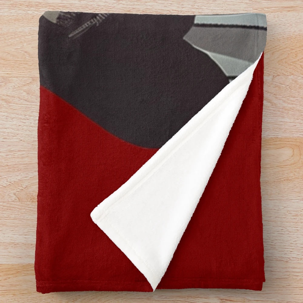 Plush blanket featuring a dark occult anime-style demon nun design