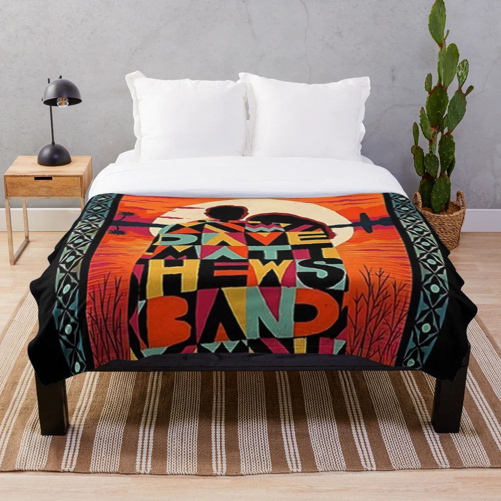 Plush blanket featuring Dave Matthews Band logo and imagery
