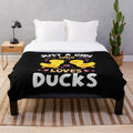 Soft and cozy plush blanket featuring a "Just a Girl who Loves Ducks" design for duck enthusiasts