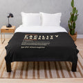Plush blanket with "Facility Manager Definition" design