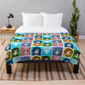 Soft and cozy plush blanket with cartoon designs