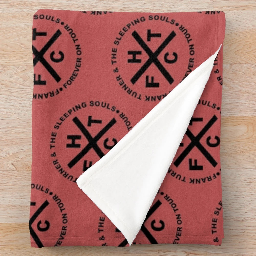 Plush blanket featuring the music and lyrics of punk rock artist Frank Turner
