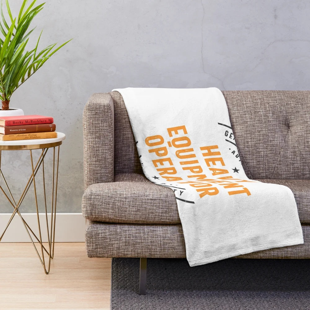Heavy equipment operator plush blanket