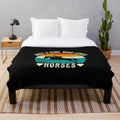Plush blanket with "Just a Girl Who Loves Horses" design