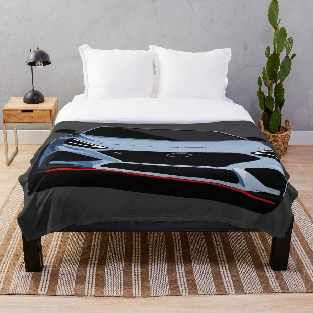 Hyundai i30 N performance car inspired plush blanket