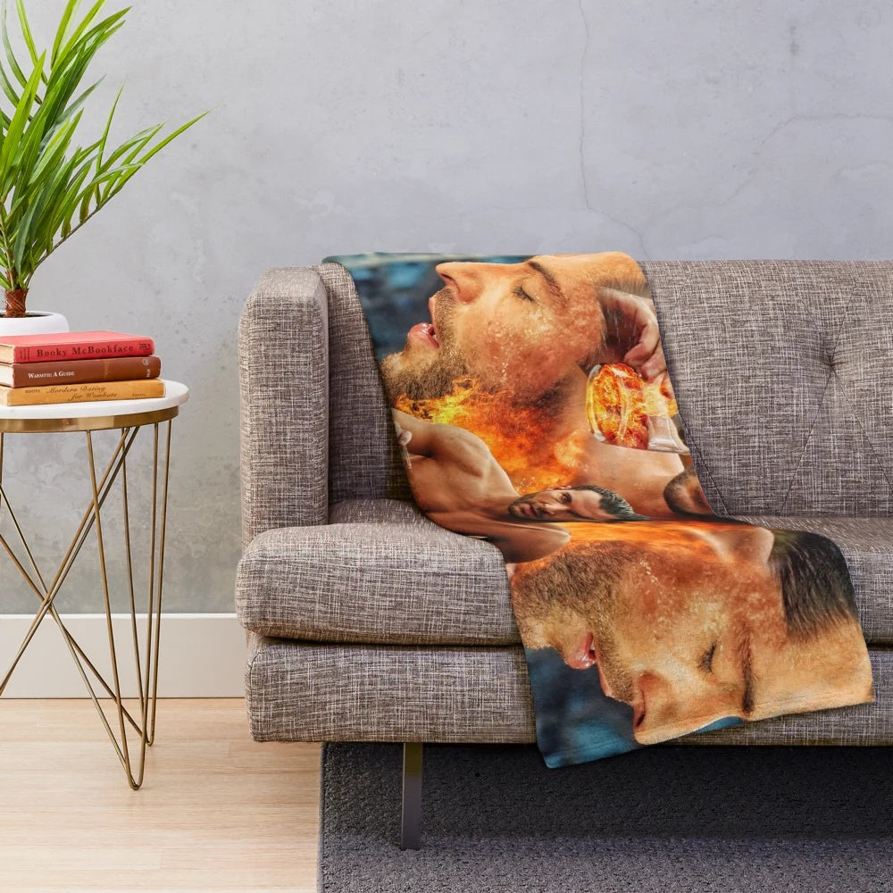 Plush blanket featuring Tom Ellis as Lucifer Morningstar