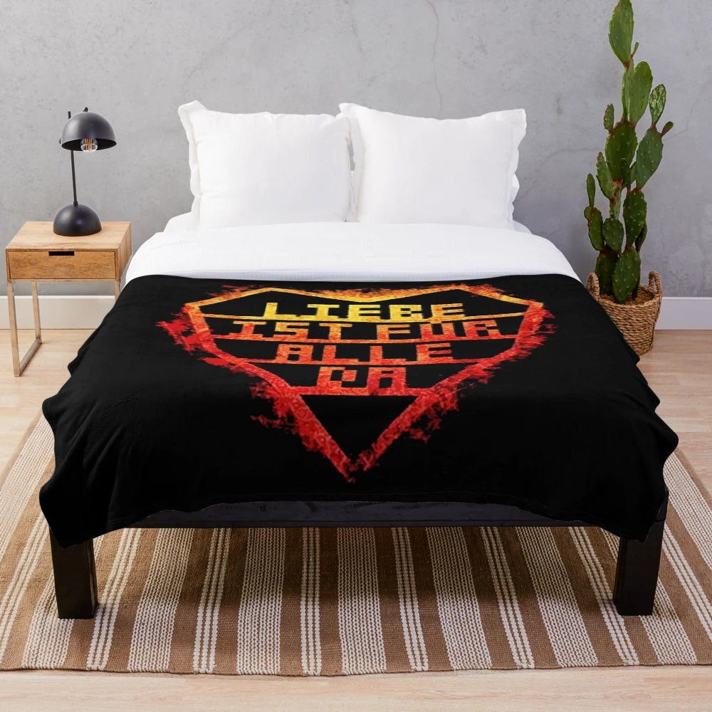 Plush blanket featuring a collage of heavy metal band logos