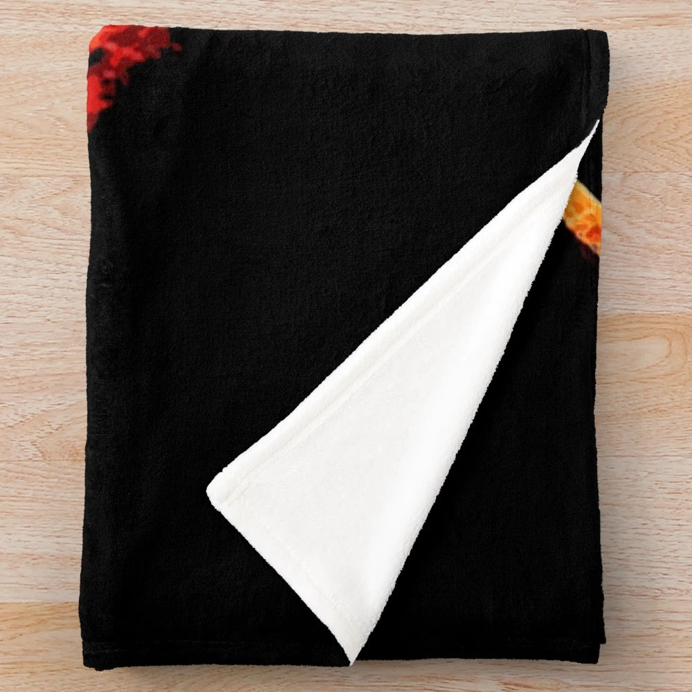 Plush blanket featuring a collage of heavy metal band logos
