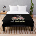 Plush blanket featuring movie quotes, song lyrics, and sarcasm for cinema fans and quote/lyric lovers