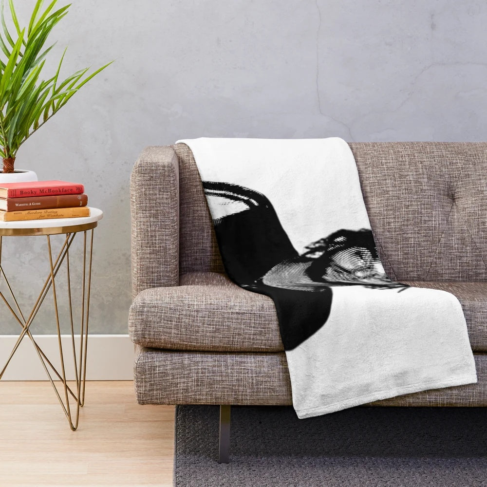 Plush blanket featuring iconic electronic music artwork