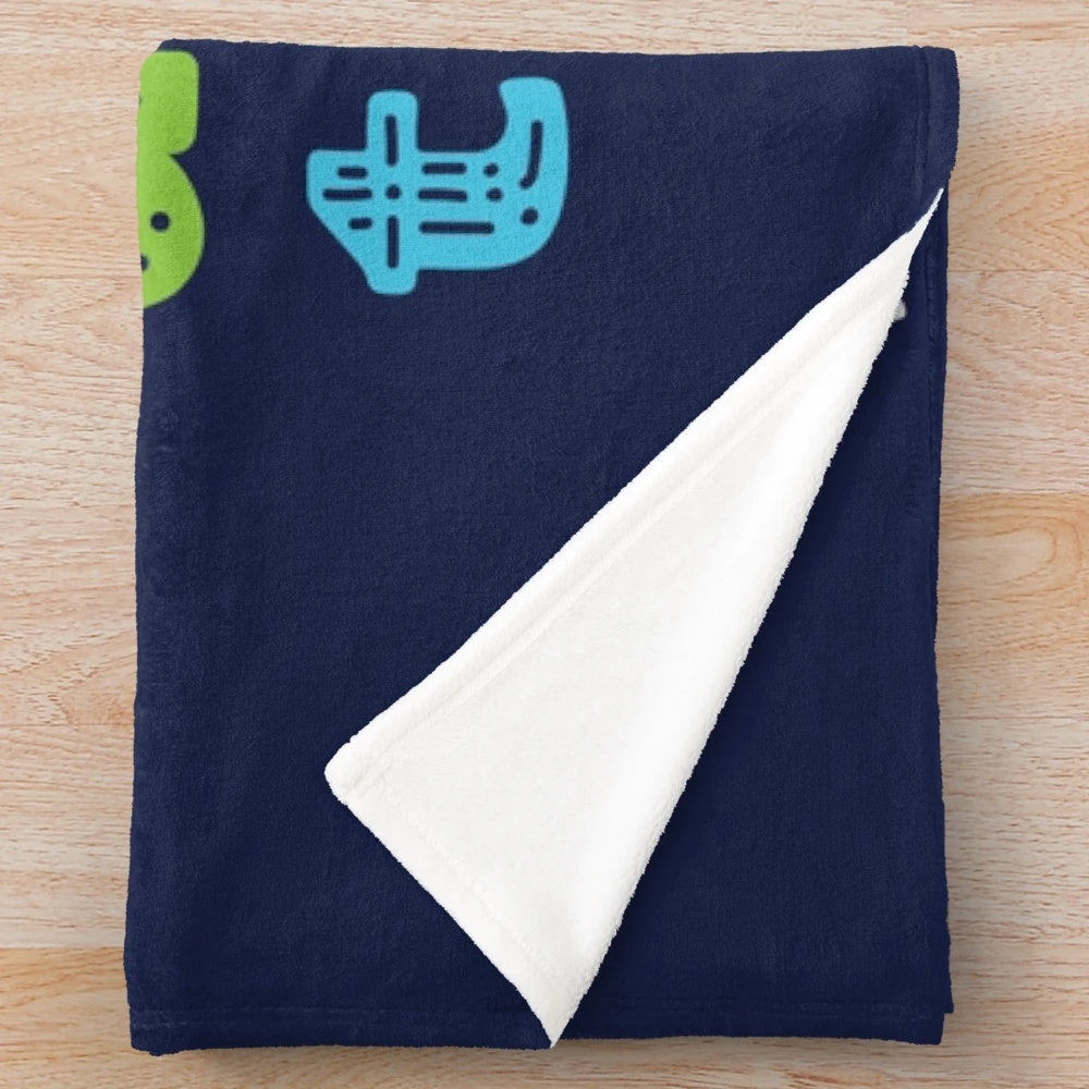 Plush blanket with "Helping Small Hands Do Big Things" design for pediatric occupational therapists