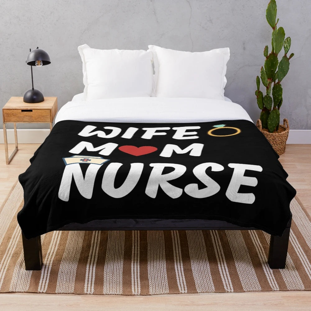 Plush Blanket for Proud Nurses - Celebrate Nursing Careers and Mothers