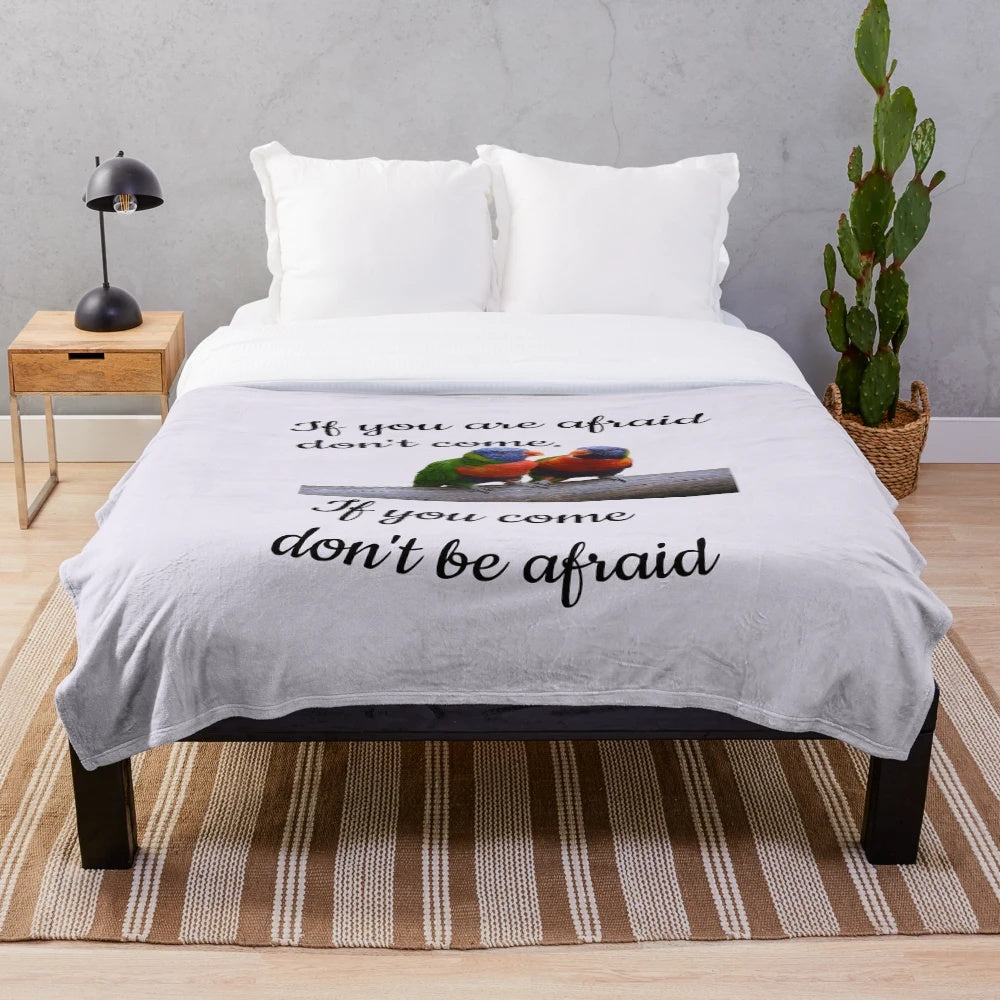 Plush blanket with a "real love" design