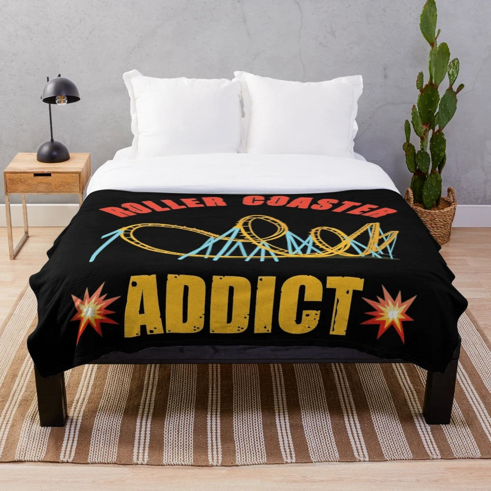 Rollercoaster plush blanket for adrenaline junkies
