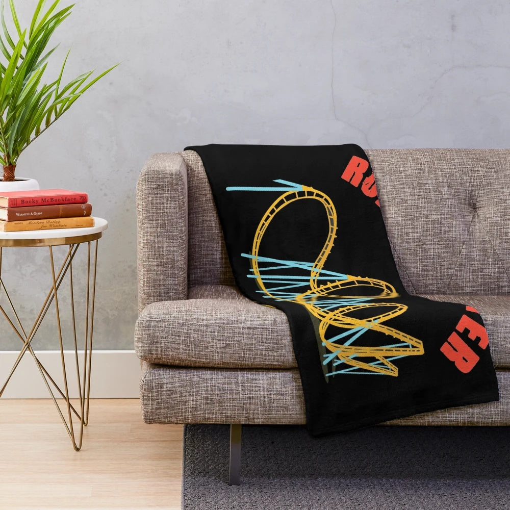 Rollercoaster plush blanket for adrenaline junkies