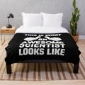 Cozy plush blanket featuring a science theme, perfect for scientist gifts and science lovers