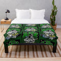 Plush blanket featuring sleep metal sludge stoner band design