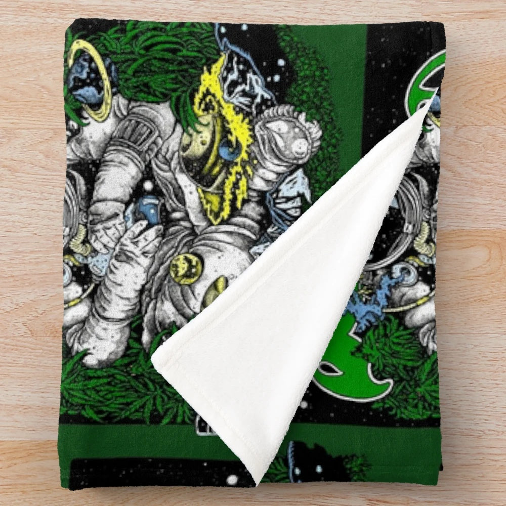 Plush blanket featuring sleep metal sludge stoner band design