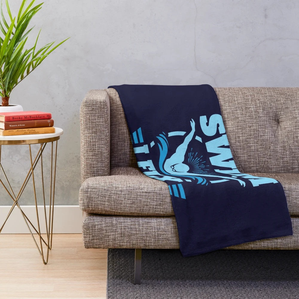 Swimming Butterfly Plush Blanket