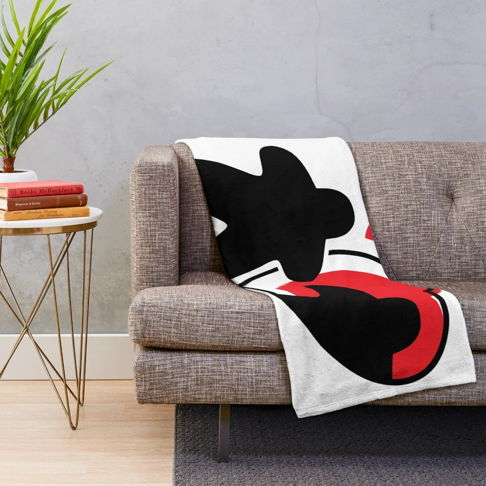 Meeple couple in love design on a plush blanket