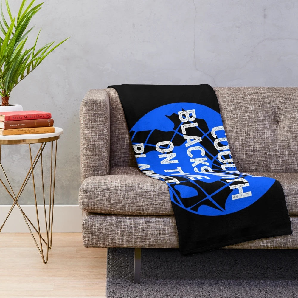 Cozy plush blanket featuring a cool blacksmith design