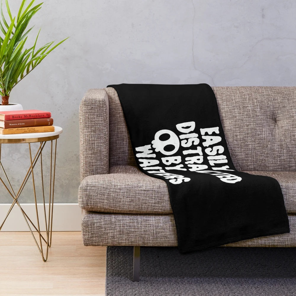 Easily Distracted by Waiters Plush Blanket