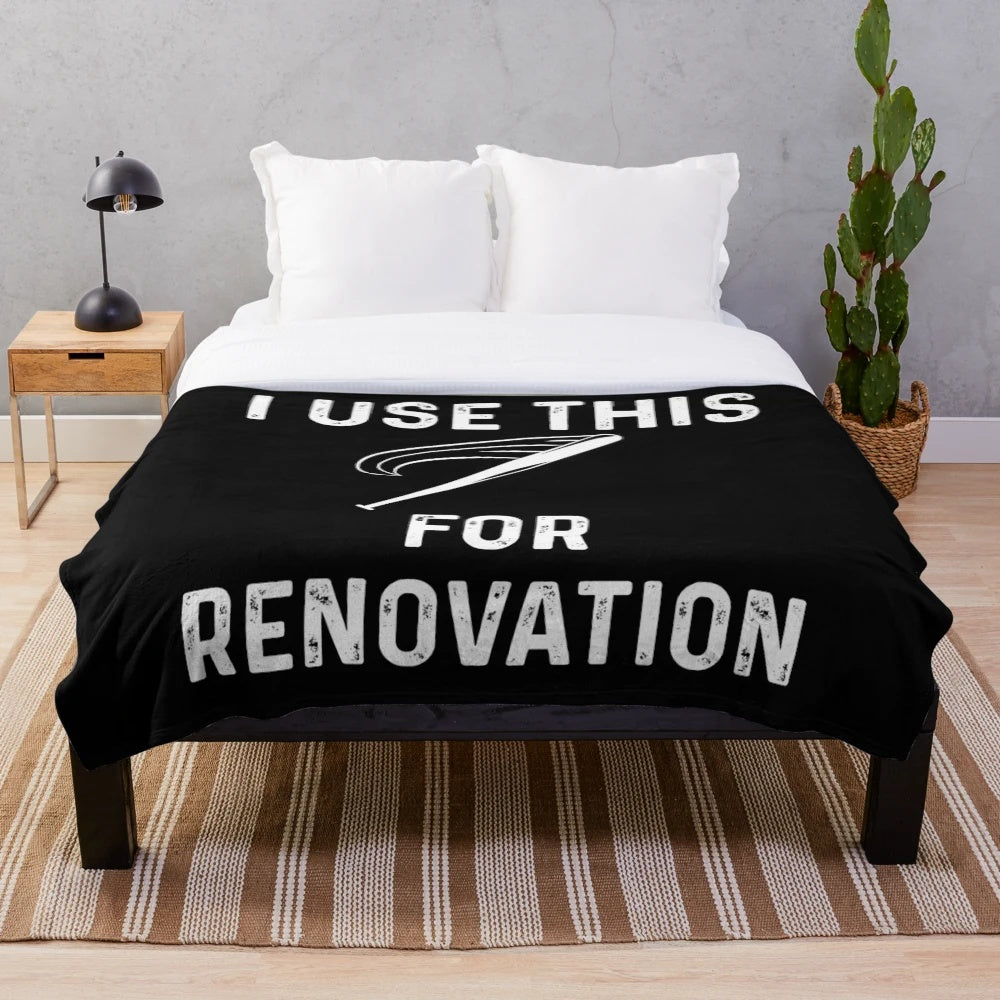 Plush blanket for construction workers and home renovation enthusiasts
