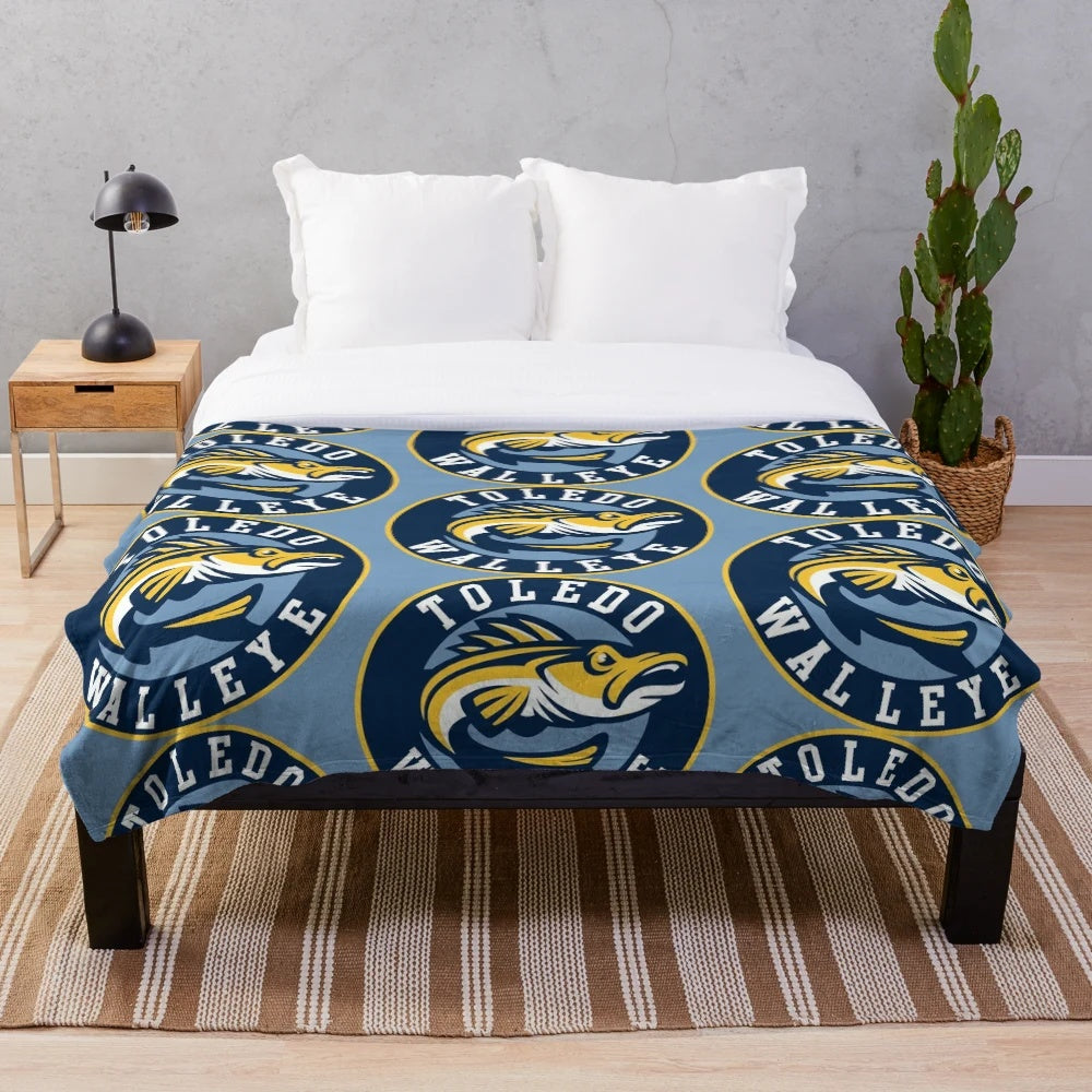 Toledo Walleye Hockey Logo Plush Blanket
