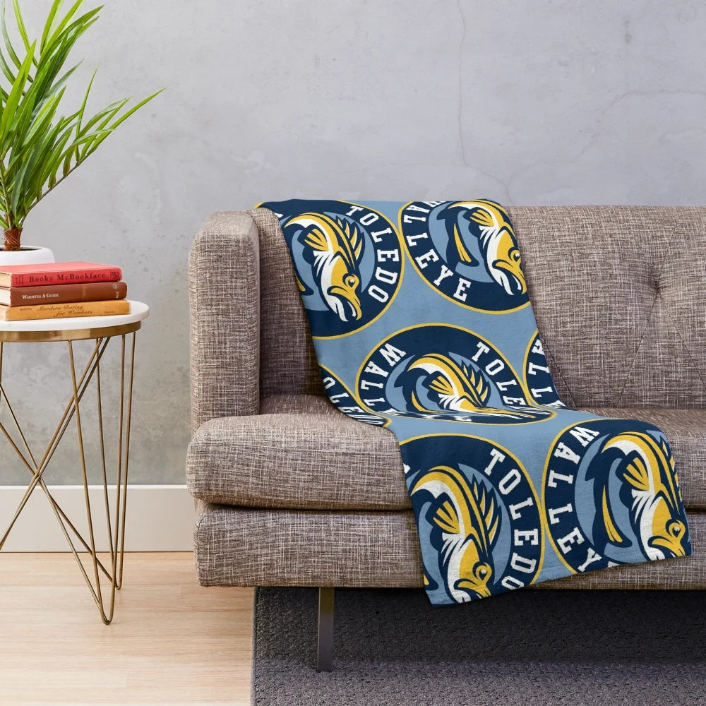 Toledo Walleye Hockey Logo Plush Blanket