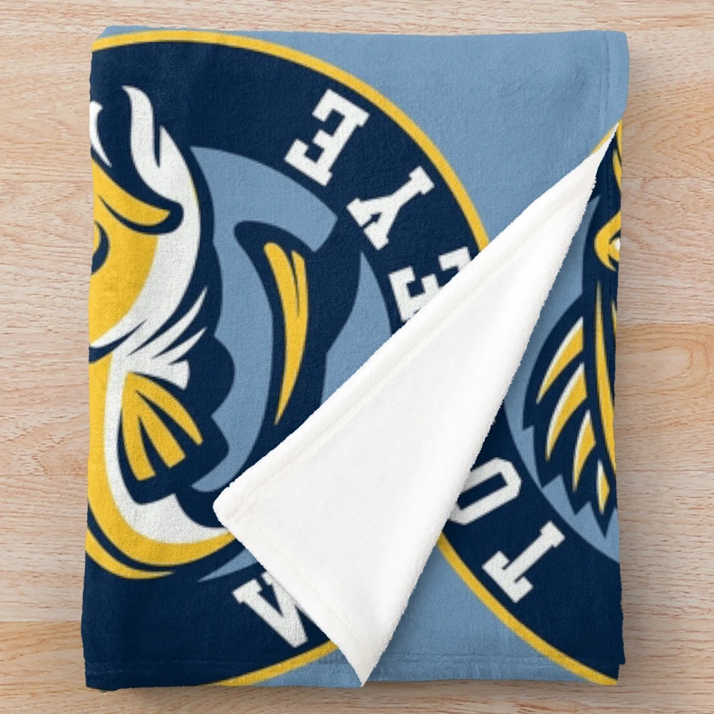 Toledo Walleye Hockey Logo Plush Blanket