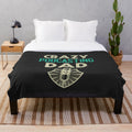 Plush blanket with "Crazy Podcasting Dad" design for true crime podcast lovers