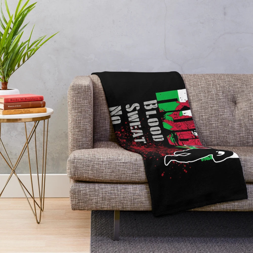 Plush blanket featuring a rugby design for Wales rugby fans and supporters
