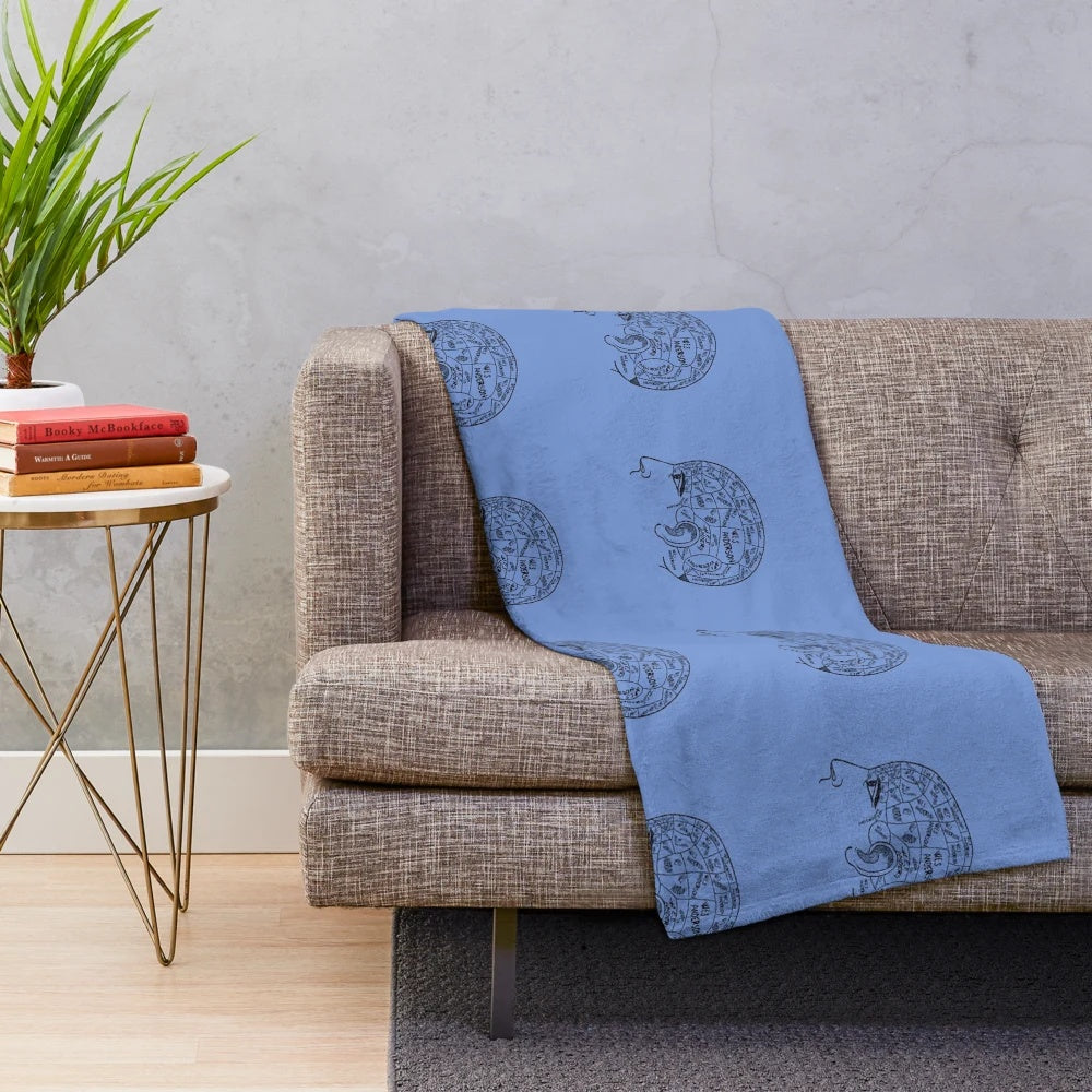 Cozy Wes Anderson-inspired plush blanket for movie lovers