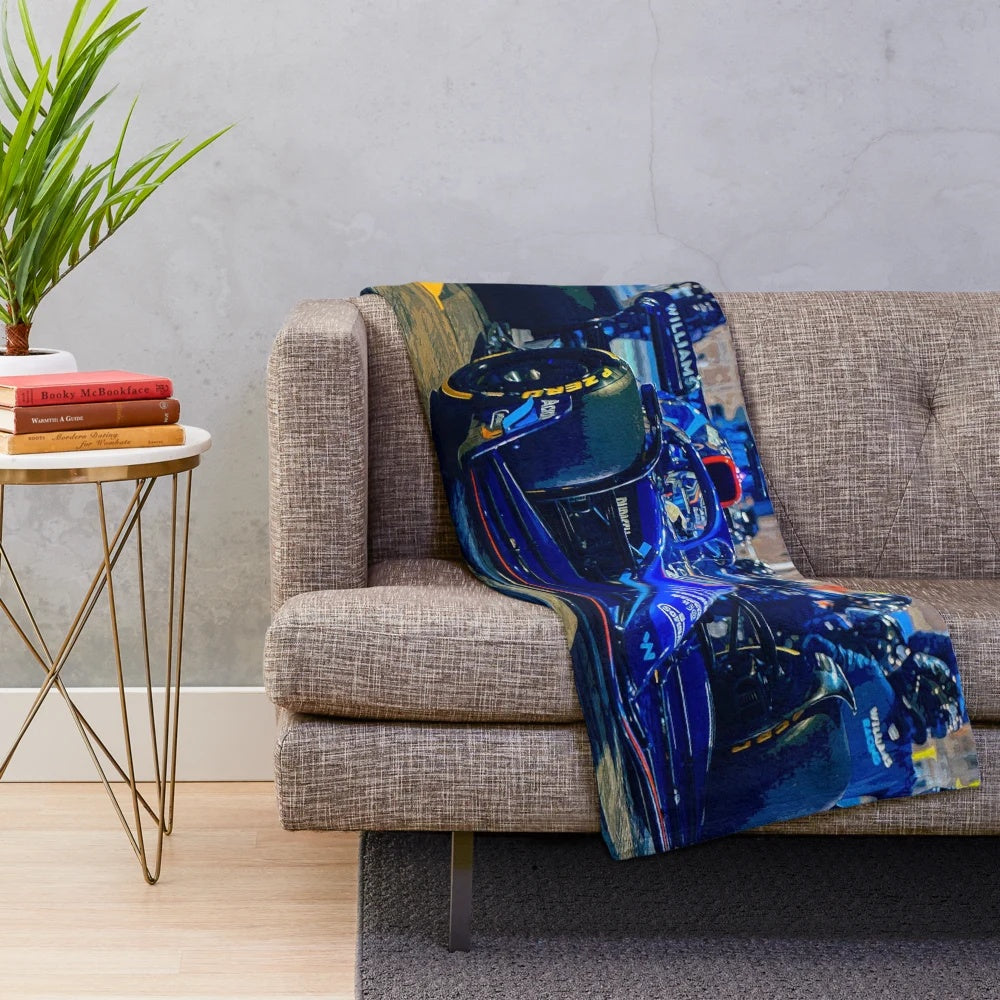 Alexander Albon Plush Blanket with Formula 1 Racing Inspiration