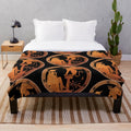 Plush blanket with ancient Greek mythology and art design
