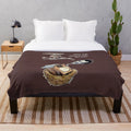 Plush blanket featuring an alien design inspired by the classic film "One Flew Over the Cuckoo's Nest