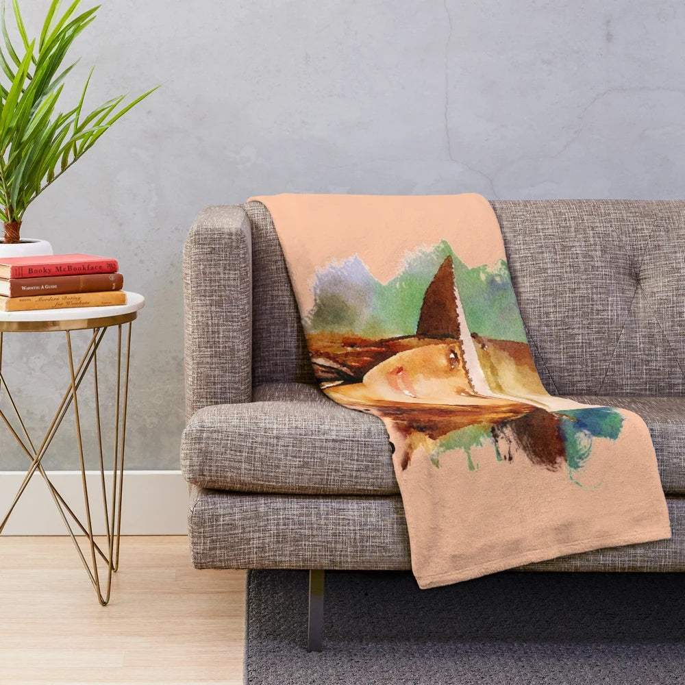 Plush blanket featuring Dr. Quinn Medicine Woman TV show character