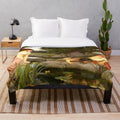 Plush blanket featuring the painting "Echo and Narcissus" by the famous English artist John William Waterhouse